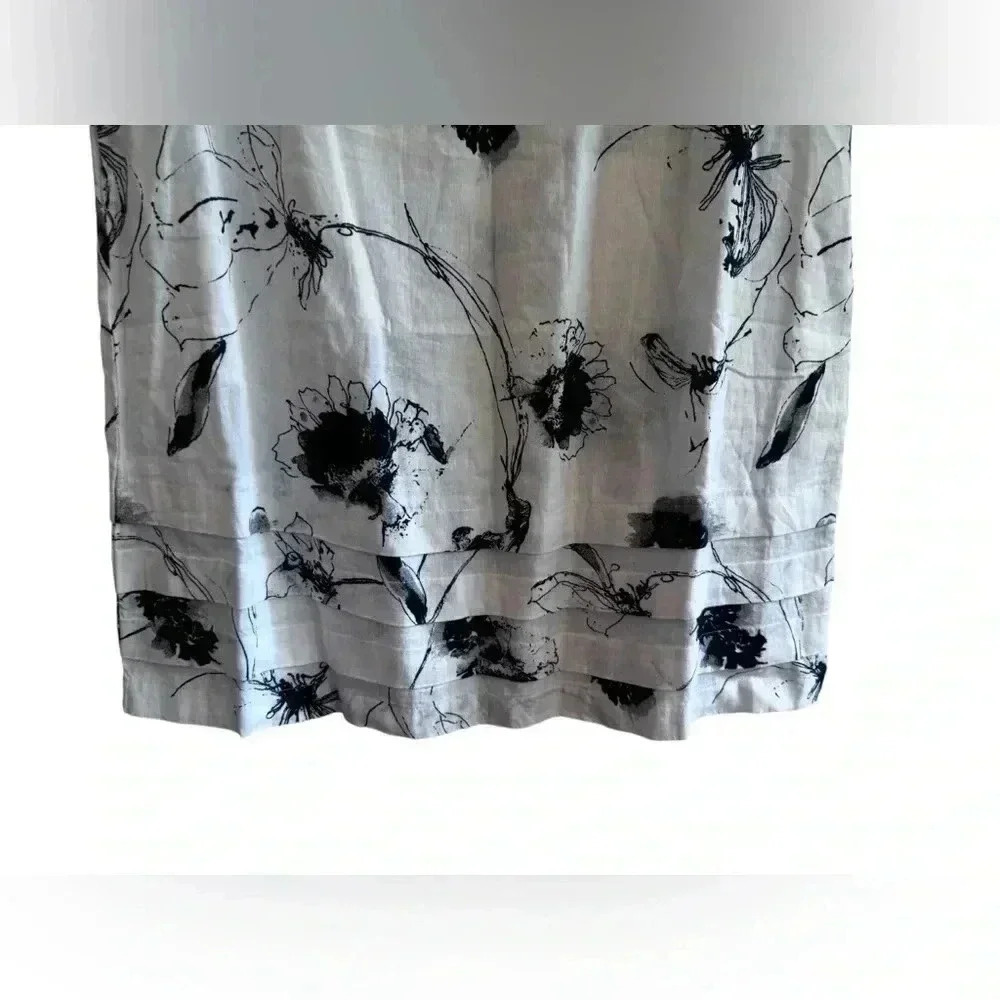 Habitat Sketched Floral Pocket Dress White Size M - Picture 11 of 15
